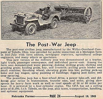 A Jeep Is A Jeep, Right? - Wessels Living History Farm